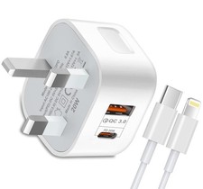 For iPhone 14Pro Max 14 13 12 11 Fast Charging 20W USB-C PD Plug Charger & Cable