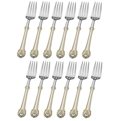Wallace Napoleon Bee Gold Accent 18/10 Stainless Salad Fork (Set of Twelve)