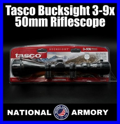 Tasco Bucksight 3-9x50 Riflescope CF500 Reticle Matte Black with Weaver Bases
