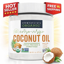 Organic Coconut Oil - Unrefined, Cold-Pressed Extra Virgin Coconut Oil, USDA Org