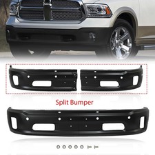 Black Steel Front Bumper Face Bar For 2013-2018 Dodge Ram 1500 Wsenser Holes Black Steel Front Bumper Face Bar For 2013-2018 Dodge Ram 1500 Wsenser Holes