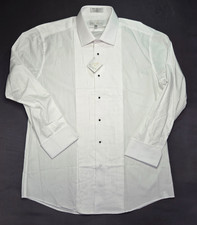 Neil Allyn Tux Shirt Laydown Collar w/ 1/4" Pleats french cuffs NWT Sz 17 32/33