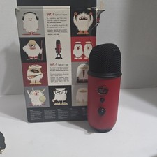 Blue Yeti USB Freestanding Microphone Red Mute Button Adjustable Gain