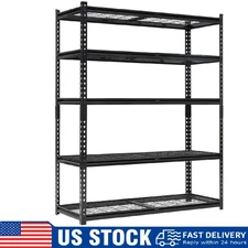 Garage Shelving Unit ,5-Tier Heavy Duty Metal Utility Storage Shelves Adjustable