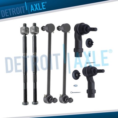 6pc Front Sway Bar Links Inner Outer Tie  Rods for 2015 2016 2017 Chrysler 200