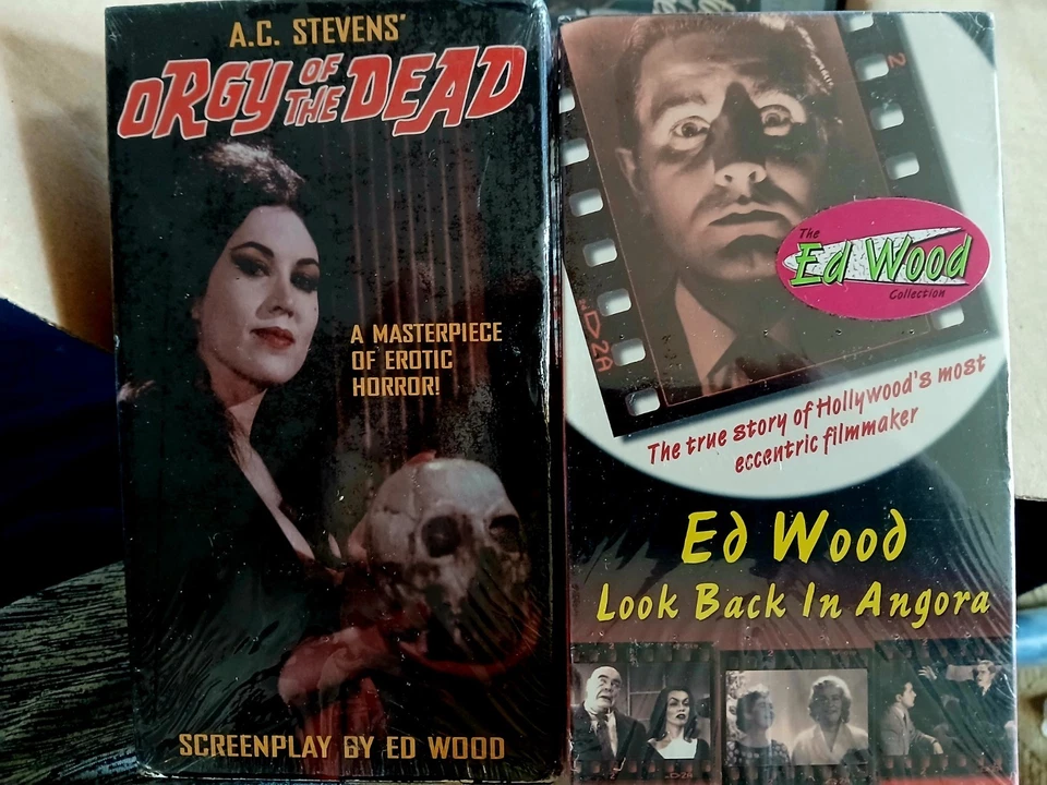 LOT OF 2 ED WOOD VHS TAPES - ORGY OF THE DEAD - Image 1 of 1