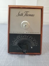 Vintage Seth Thomas E962 Electronic Metronome Wood Case and Light - Tested USA