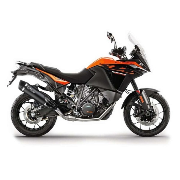 Leovince Schwarzer Auspuffschalldampfer Fur Ktm 1090 Adventure 17-18 INOX-COD.14-image