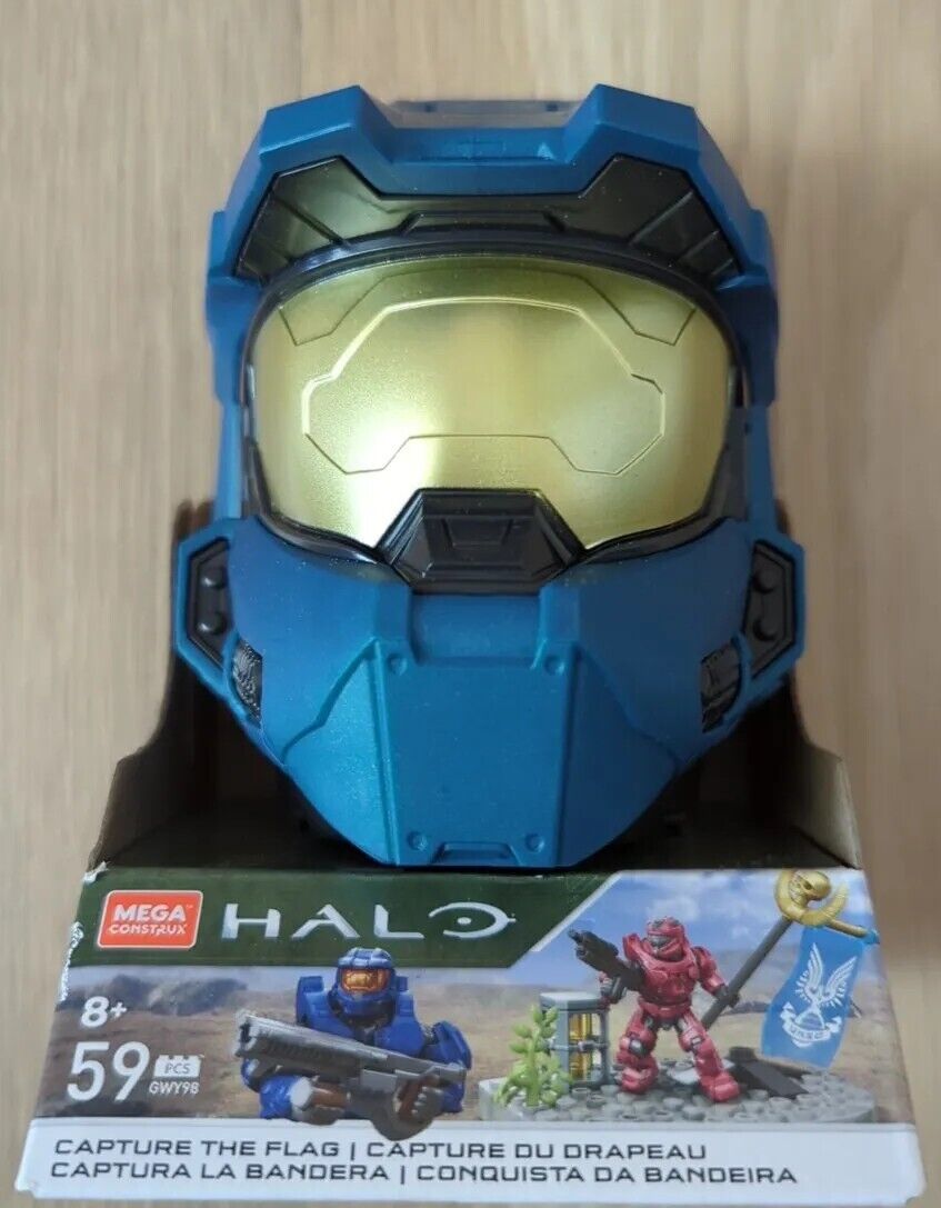 MEGA Construx Halo Capture the Flag Skull Control Blue Spartan Helmet GWY96 NEW