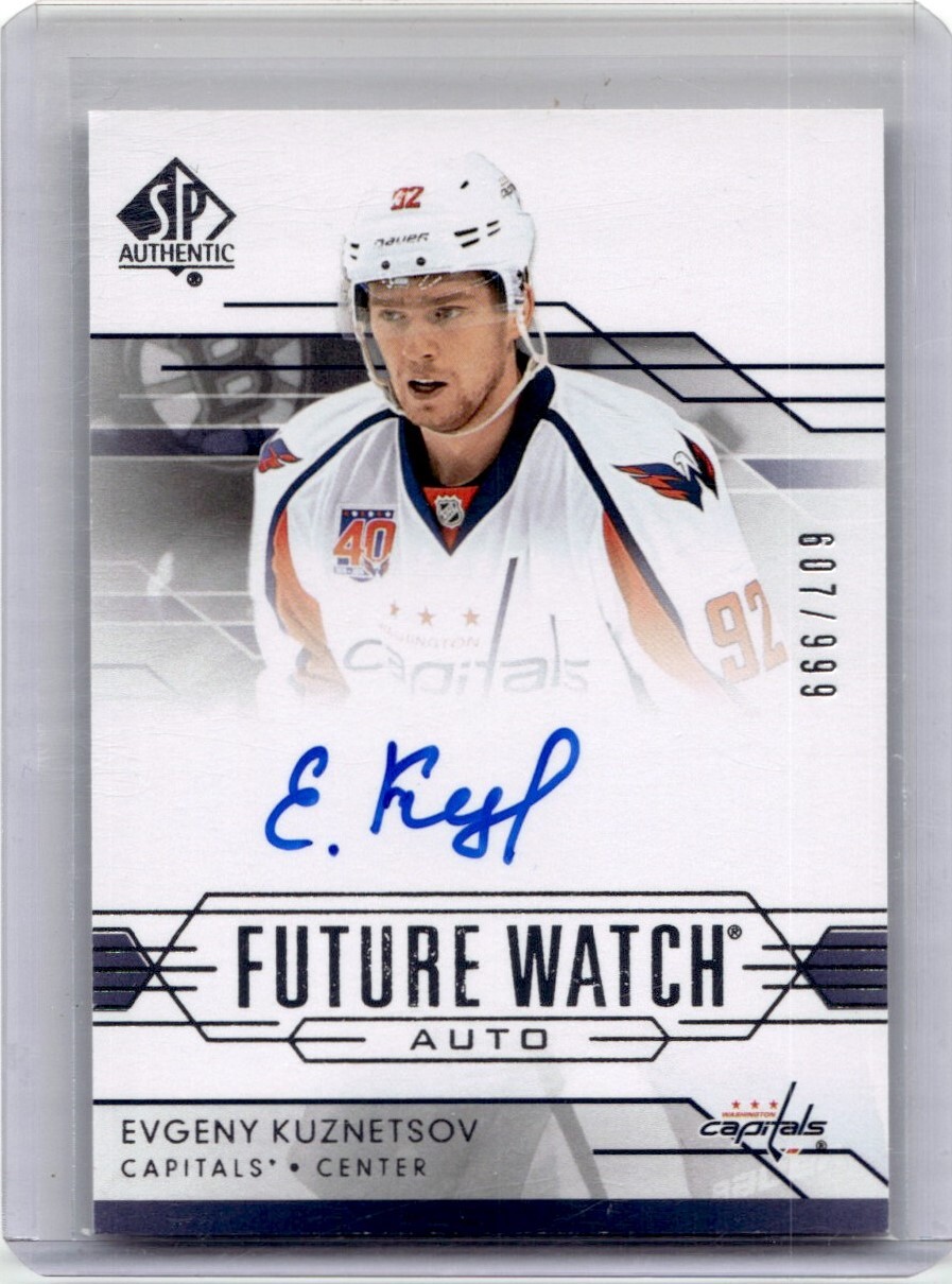 2014-15 SP Authentic Future Watch Autograph Rookie Evgeny Kuznetsov RC Auto /999