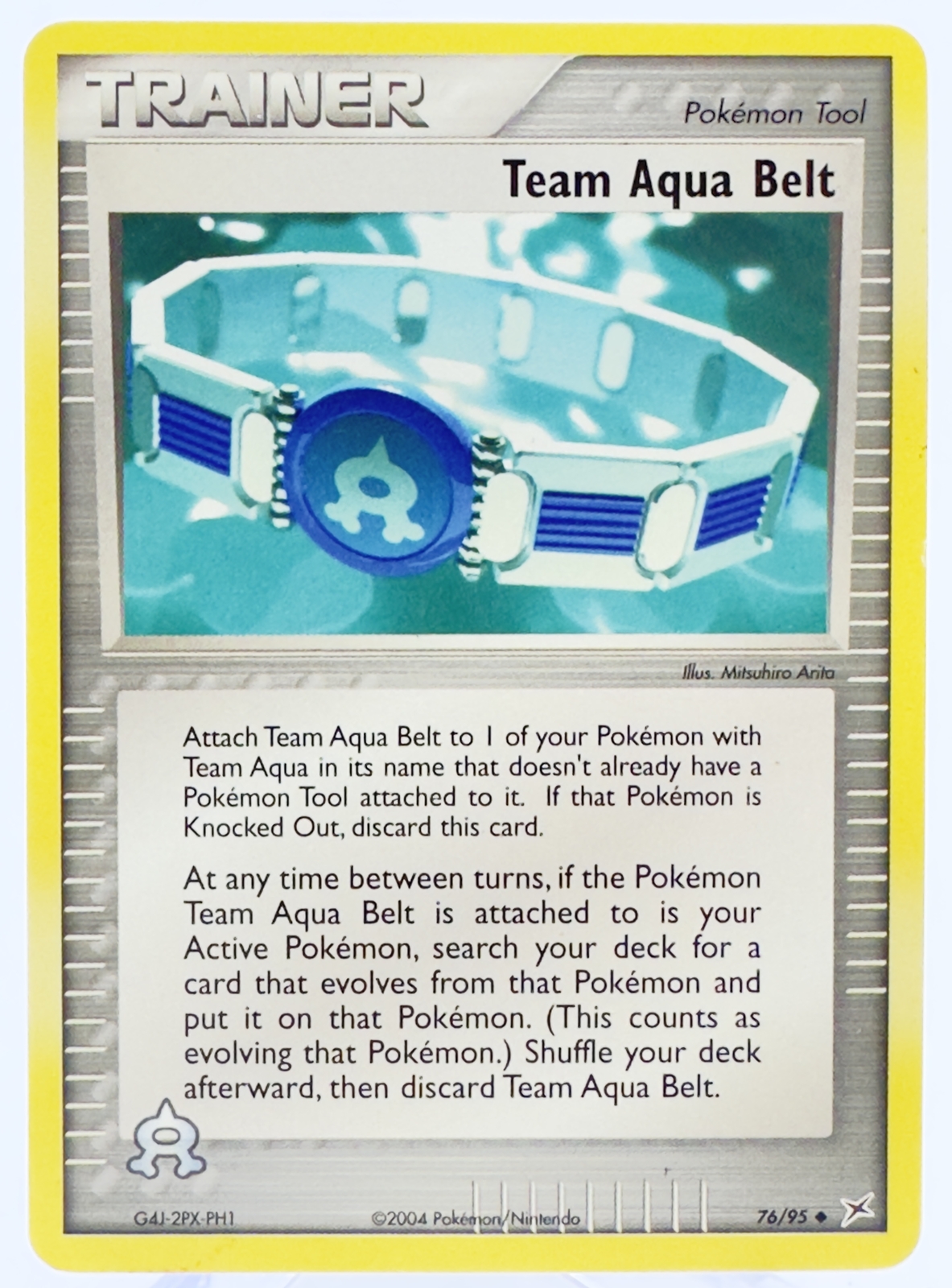 Team Aqua Belt 76/95 Uncommon Pokemon Team Magma vs Team Aqua NM