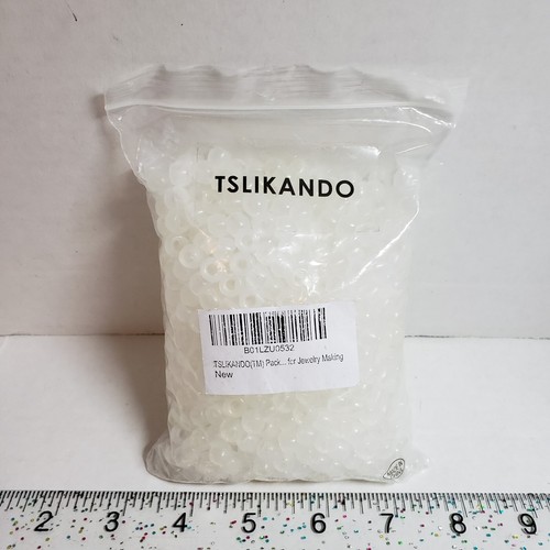 Bag of 1000 Clear Pony Beads 9 mm for Jewelry Making Crafting Kids Crafts NIP - Picture 4 of 9