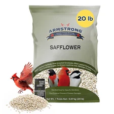 Armstrong Wild Bird Food Safflower Bird Seed, 20lbs