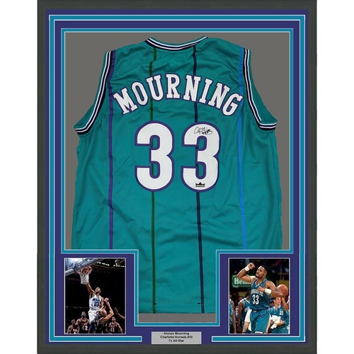Vintage Alonzo Mourning #33 Charlotte Hornets Champion Jersey Size