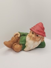 Vintage 6" Lounging Garden Gnome, Universal Statuary, 1993 #043