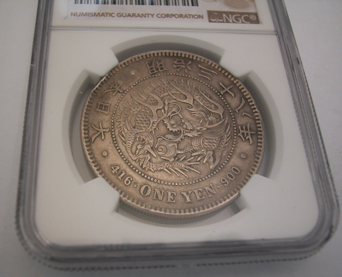 Japan-Silver Yen M 38 (1905) -NGC -AU Details-Obv- Scratched,Rim
