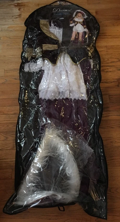 Fantasia Adulta FunWorld Caribbean Queen--Roxa--Tamanho Pequeno (Pirata) Novo na embalagem - Imagem 2 de 4