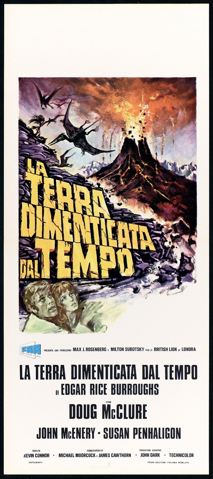 Locandina originale film La terra dimenticata dal tempo (1° tipo) (1974) - Regia di Kevin Connor