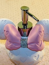 Minnie Mouse Pink Heart Soap Dispenser pump official DISNEY HOME Lotion/Soap