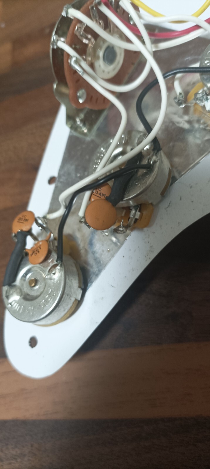 Fender USA Stratocaster Loaded Pickguard With Grease bucket Wiring. eBay