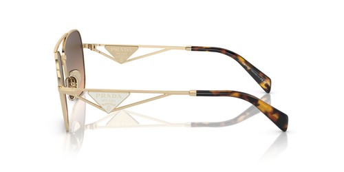 Prada PR A50S Pale Gold/Brown Grey Shaded (ZVN-50C) Sunglasses - Picture 3 of 4