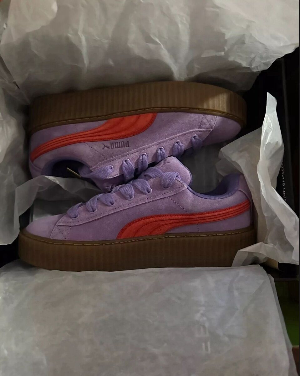 Puma x Fenty Creeper Phatty Lavender Alert Burnt Red Gum Puma x Fenty Creeper Phatty Lavender Alert Burnt Red Gum