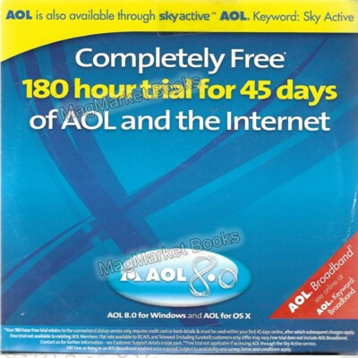 INTERNETZUGANG · AOL 8.0 CD-ROM · AMERIKA ONLINE · KOSTENLOSER VERSAND IN UK