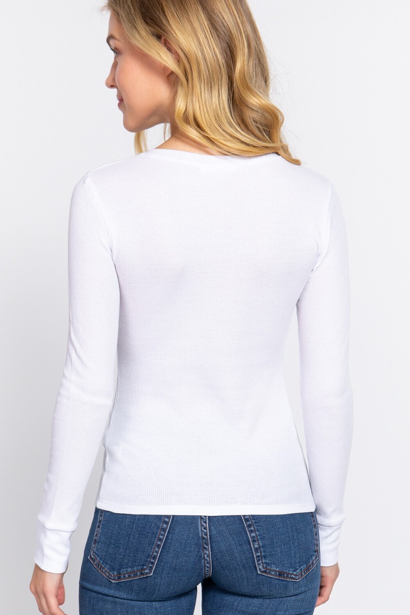 売れ筋商品|||ギャラクシーバイハルビック ニット&セーター アウター レディース Women's Oversize Loose Fitting Waffle-Knit Henley Thermal Sweater Navy Hudson Waffle Henley | Shell – Fair Harbor