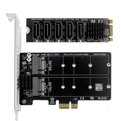 M.2 NGFF B-Key auf SATA3 SSD Adapter Karte Dual-Disk Array Card PCIe X1/X4/X8/X16