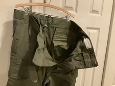 COTTON Field Pants,O.D Military Combat,NEW,44X32,7 Pocket Cargo,Made In Germany