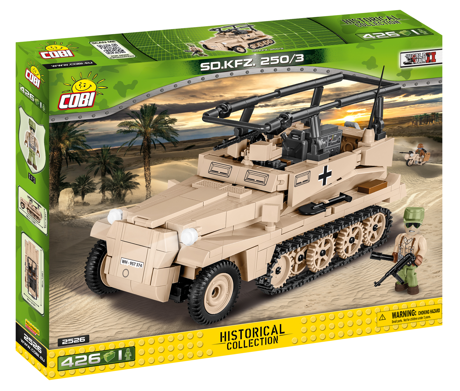 COBI WORLD WAR II - #2526 - 420PZ - CORAZZATO SD.KFZ. 250/3