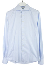 SUITSUPPLY Try On Extra Formal Shirt Slim Fit Men's 40L / 15 3/4L Pinstripe Blue