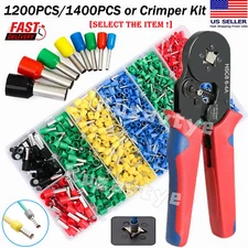 1400PCS Cable Wire Cord Pin End Bootlace Ferrule Terminals Crimp Connectors Kit