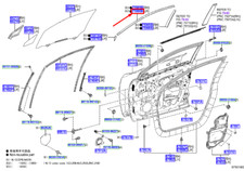 Ruban adhésif noir pour porte avant gauche TOYOTA C-HR MK1 75986F4010 NEUF