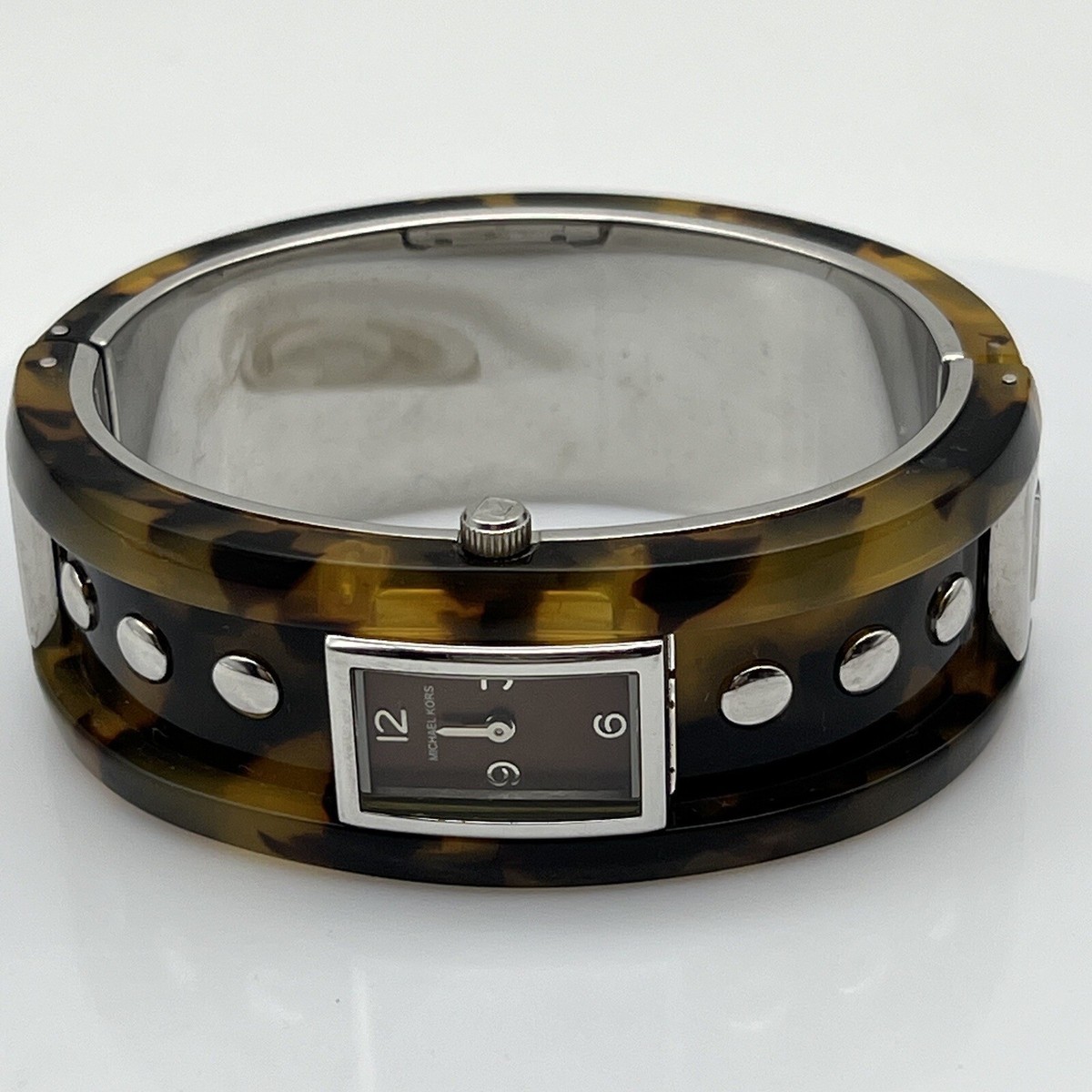 Michael Kors Tortoise Acrylic Brown Dial Ladies Watch MK4130  display picture 2