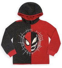 Spider-Man and Venom Zip Black and Red Hoodie for Boys Size 3 Toddler