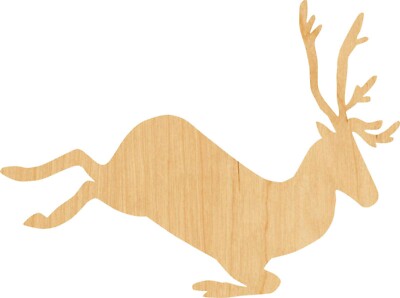 Buck 4 Laser Cut Out Wood Shape Craft Supply - Woodcraft Cutout