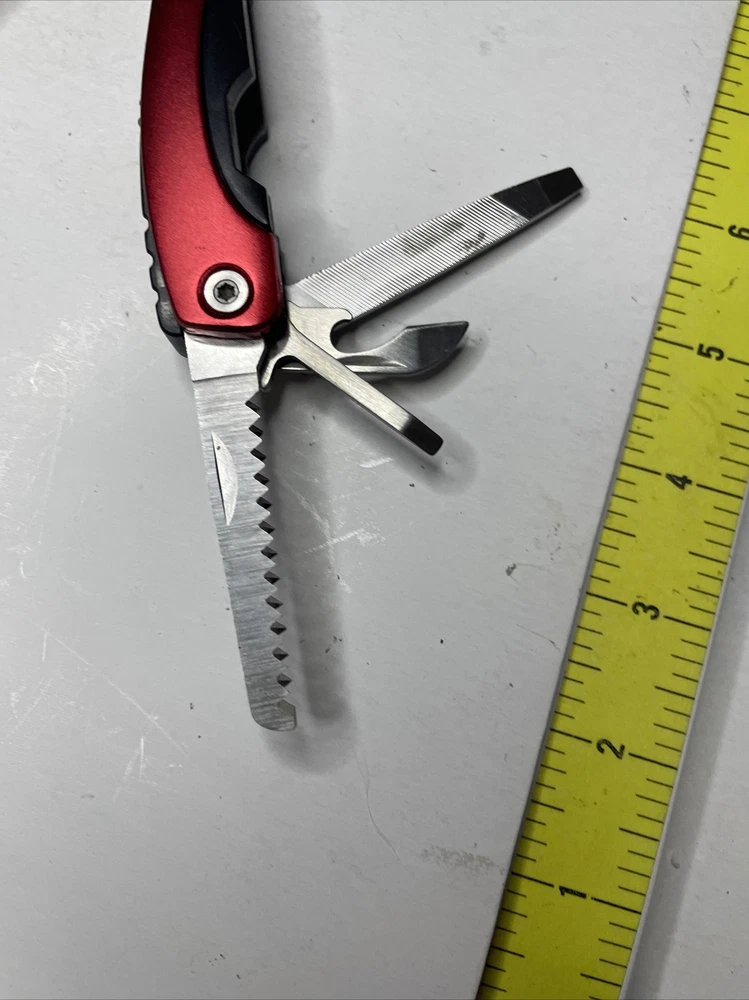 Multi-Tool Multitool Red Swiss Force 13-IN-1 for Fishing Camping Biking Hiking
