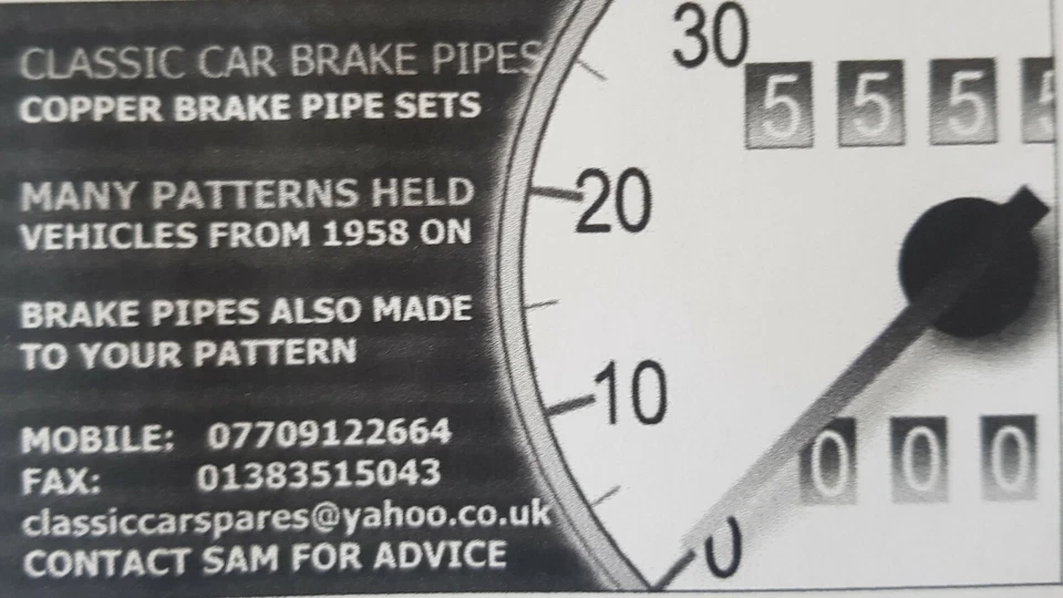 JUEGO DE TUBOS DE FRENO FORD CAPRI MK 1 1600GT PULIDO CUPRO-NÍQUEL Y JUEGO DE MANGUERAS DE FRENO Foto 3 de 3