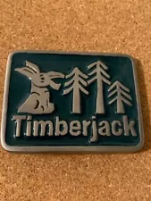 Timberjack Forest Donkey Belt Buckle GREEN Enamel Solid Pewter Very Sturdy 