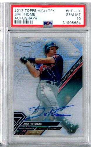 Jim Thome [Autograph] #JT 2017 Topps High Tek card
