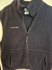 Columbia Sportswear Men's Large Black Fleece Full Zip Vest