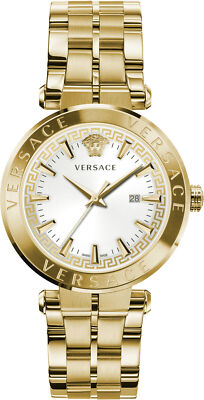 Versace VE2F00521 Aion Gold Stainless Steel White Dial Men's Watch