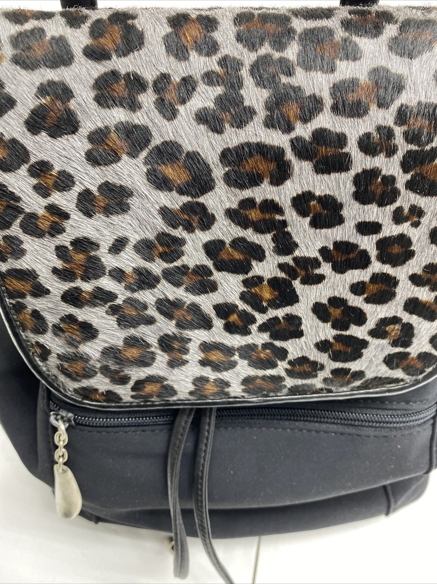 Donald J Pliner‎ Snakeskin Print Flap Black Backpack Bag Adjustable Straps il_1080xN.4930792599_flc9.jpg main image 2