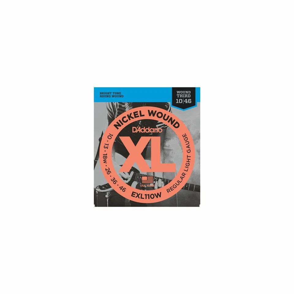 D'Addario EXL110W Nickel Wound Regulaire Light - Jeu de Cordes pour E-Gitarre - Photo 1/1