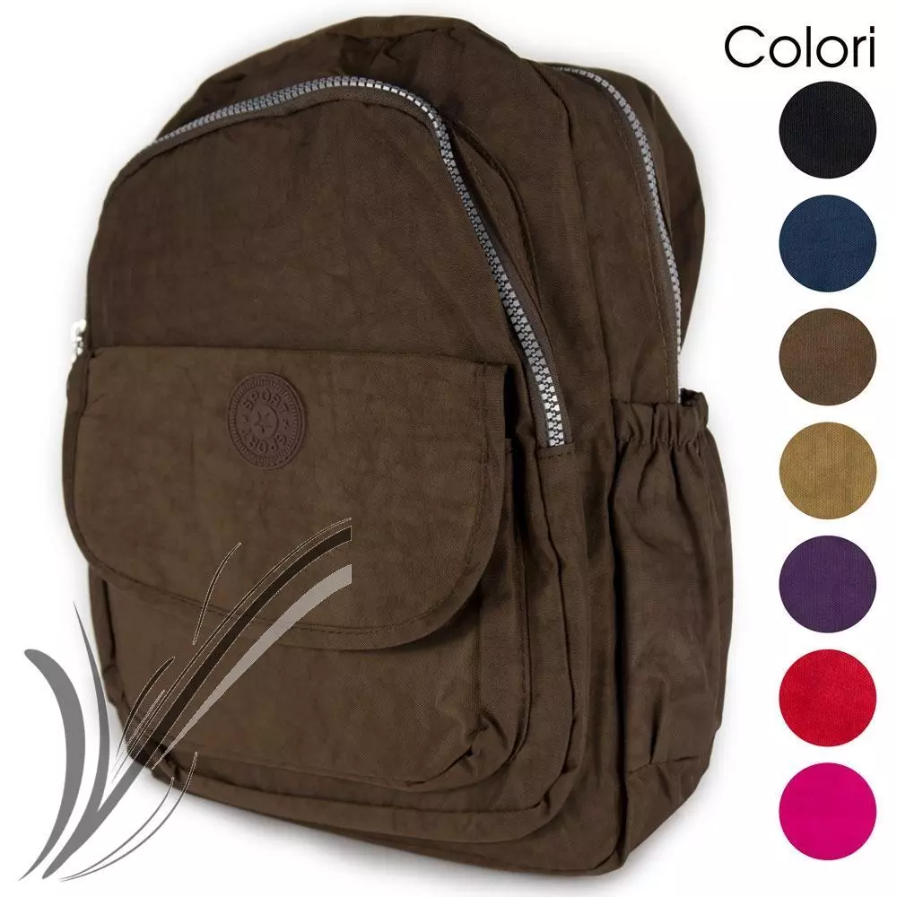 Zaino leggero viaggio uomo donna tessuto tecnico tela sport