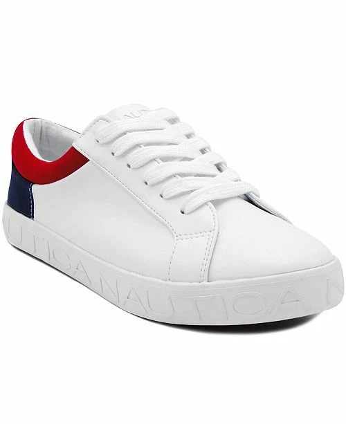 NEW! NAUTICA WOMEN'S YOCONA WHITE LEATHER SNEAKERS SHOES 7 37 / 38 $65 SALE