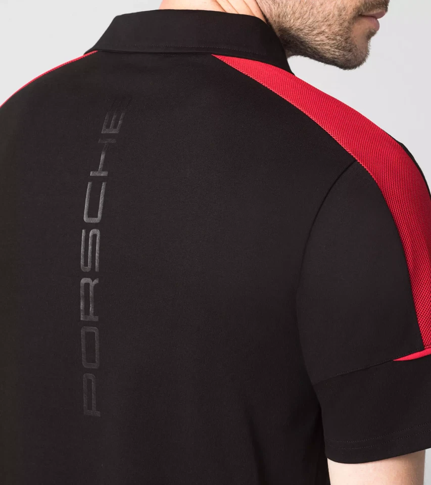 Original Porsche Motorsport - Polo-Shirt, Herren #Fanwear Kollektion,schwarz/rot - Bild 4 von 4