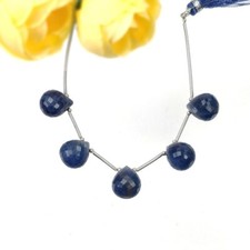 54.80cts Natural Blue Sapphire Faceted Tear Drops Loose Beads 12mm - 12.5mm
