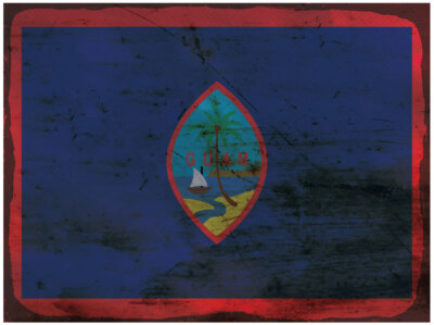 Blechschild 30x40 Guam West Pazifischer Ozean Ozeanien Länder Flagge National Fa
